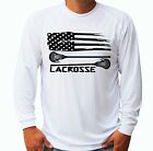 Lacrosse Fan Flag Long Sleeve UPF 30 T-Shirt Sport Vacation Sun UV Protection 