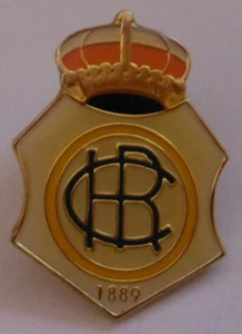 Recreativo Huelva  Pin Anstecker mit Butterflyverschluss 25mm Vereinswappen FP51 - Bild 1 von 2
