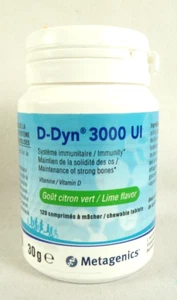METAGENICS D-DYN 3000UI GOUT CITRON VERT 120 COMPRIMES - 06/2024