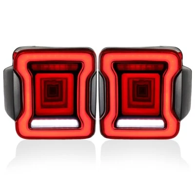 Par traseiro de lanternas traseiras de LED para Jeep Wrangler JK 2007-2017 lâmpada de seta de freio - Imagem 1 de 4