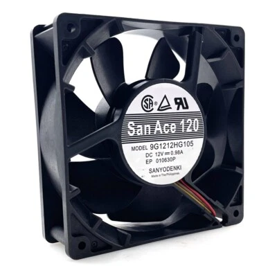 Case Fan 120MM 12038 12CM 12V 9G1212HG105 120x120x38MM Dual Ball High CFM - Image 1 of 4