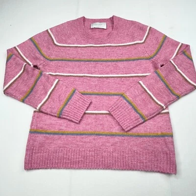 Lucky Brand Sweater Womens Small Pink Stripes Long Sleeve Soft Pullover Shirt - Image 1 of 4