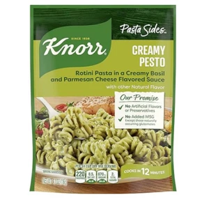 Knorr Pasta Sides: Creamy Pesto Rotini w/ Basil & Parmesan (6 Pack) 4.1 oz Bags - Picture 1 of 2