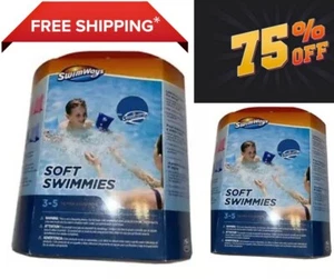 LOT OF 2 Swim Ways Soft Swimmies 3 - 5 Years Old Blue Float Spin Master NEW - Picture 1 of 9