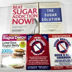 Lot of 5 Sugar Elimination Detox Books How To Quit Eating Sugar Books - Picture 1 of 8
