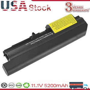 Battery for Lenovo ThinkPad T400 2764 R400 7443 R61 7732 7733 7737 T61 5200mAh  - Picture 1 of 12