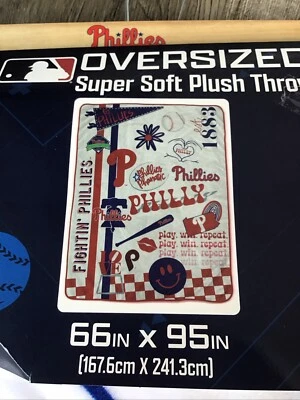 Philadelphia Phillies 66”x95” OVERSIZED Plush Throw Blanket - Image 1 of 2