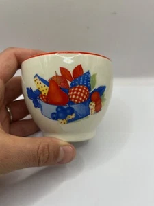 Darling tazza crema pasticcera alla frutta vintage Calico ceramica universale 3"H - Foto 1 di 7