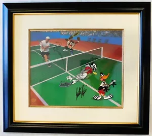 Andre Agassi Tennis Signed Warner Brothers Volley Folly Animation Cel /500 JSA - Picture 1 of 8