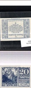 528543,Notgeld Gutschein Hinterstoder Heller 20 - Picture 1 of 1