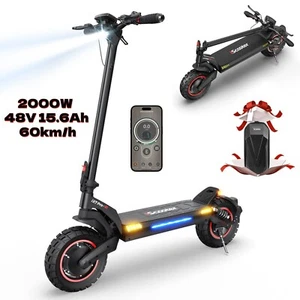 2000W Electric Scooter 48V15.6AH 10in Off-road E-Scooter 60KM/H iScooter iX7 Pro - Picture 1 of 13