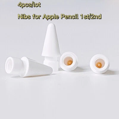 4 Packs Tips Nib Replacement for Apple Pencil 1st Gen 2nd Gen Pen iPad Pro - Image 1 of 4