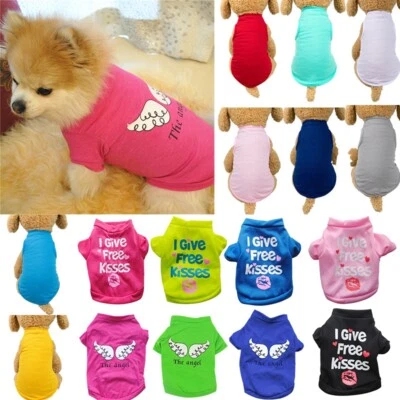 Various Pet Puppy Small Dog Cat Pet Clothes Dress Vest T Shirt Apparel Clothes↔ - Image 1 of 4