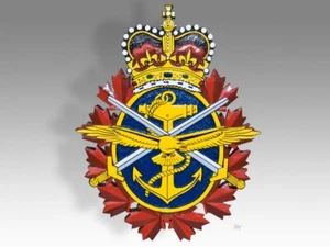 Emblema de sello de placa hecha a mano de madera maciza de caoba seca al horno de las fuerzas canadienses - Imagen 1 de 8