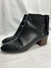 Silent D Womens Black Leather Ankle Boots Booties Size US 10 Eu 41 FAST POST