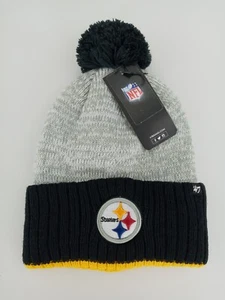 '47 Brand NFL Team Headware Pittsburgh Steelers Beanie with Pompom Unisex Neu - Bild 1 von 12