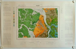 Affiche Carte Géologique WASSY (Haute-Marne) 1960 Institut Géographique National - Imagen 1 de 3