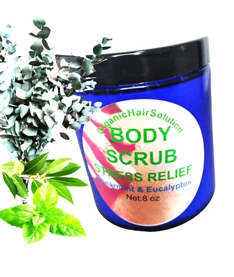 BODY SCRUB-Stress Relief & Skin Exfoliating  with Eucalyptus & Spearmint - Image 1 of 4