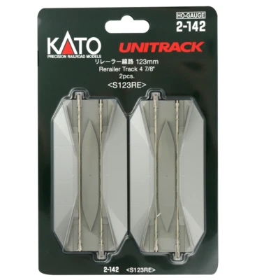 Kato #2-142 HO Scale Rerailer UniTrack 123mm (4 7/8") -  Code 83 - 2 sections - Image 1 of 4