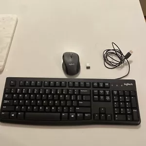 Logitech M705 Wireless Mouse And Wired Keyboard Combo Bundle - Picture 1 of 9
