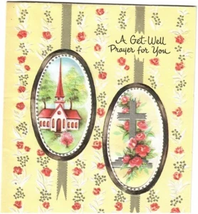 2 alte Christian Get Well Karten unbenutzt in sehr gutem Zustand ohne Umschläge - Bild 1 von 6