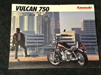 Folleto de ventas Kawasaki Vulcan 750 1991 VN750-A7 ORIGINAL VINTAGE DOBLE CARA Foto 1 de 3