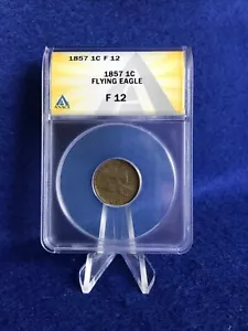 1857 FLYING EAGLE CENT 1c *ANACS F12 FINE* - Picture 1 of 4