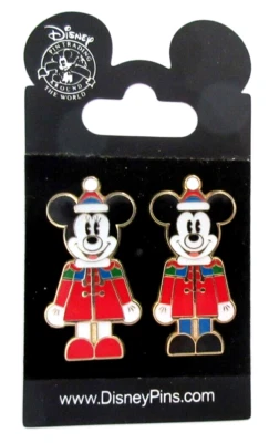 TDL - TOKIO DISNEYLAND NAVIDAD 2013 CASCANUECES MICKEY & MINNIE PIN #99370 #99371 Foto 1 de 4