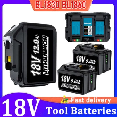 FÜR MAKITA BL1830 Cargador doble para Makita 18V batería 6Ah 12Ah 9Ah BL1860B BL1850B BL1840B BL1830B