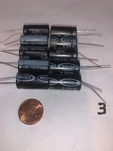 Xicon 25v 1000uF 105C Aluminum Electrolytic Radial Leaded Capacitors LOT OF 10 - Picture 1 of 12