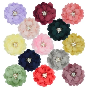 9 cm Flor de Satén Clips para el Cabello Empuñaduras Bobbles Dama de honor Boda Baile Festival - Imagen 1 de 19
