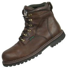 Georgia Boot Mens G6303 Steel Toe Boots Size 11.5M Brown Leather Waterproof