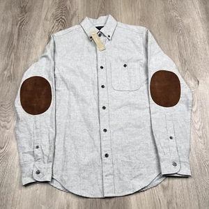 J Crew Gamuza Jaspeada Abotonada Cuero Codos Parches Para Hombres Talla XS NUEVO - Imagen 1 de 12