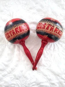 Holz Maracas aus Costa Rica Shaker Musical - Bild 1 von 3
