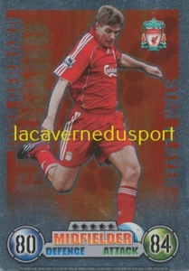 340 STEVEN GERRARD FOIL LIVERPOOL FC TOPPS PREMIER LEAGUE 2007 2008 MATCH ATTAX - Picture 1 of 1