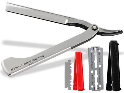 Navaja Solinger Solingen cuchillas intercambiables afeitadora Made in Germany acero inoxidable - Imagen 1 de 4