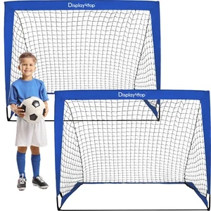 2025New Folding Football Goal 2PCS with All-Weather Net for Kids/Adults Outdoor - Picture 1 of 9