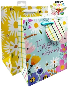 4 x grandi uova di Pasqua FloraLusso Regalo Sacchetti Regalo Uovo di Pasqua Sacchetto Regalo con Etichetta - Foto 1 di 6