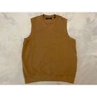 Bobby Jones Men's V-Neck Vest 100% Pima Cotton Dark Tan Size L