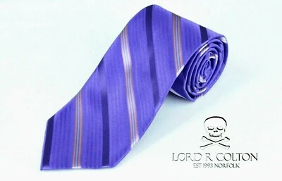 Corbata tejida a rayas púrpura y rosa Lord R Colton Studio - $95 venta al por menor nueva Foto 1 de 4