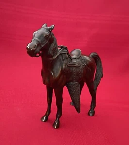 Estatua de caballo de cobre macizo/bronce de 1950 tallada a mano finamente detallada estatuilla - Imagen 1 de 18