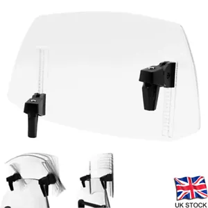 Universal Clip On Motorcycle Windshield Spoiler Wind Screen Deflector Extension - Picture 1 of 10