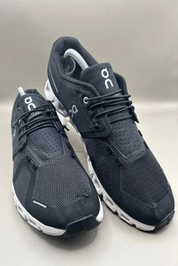 On Cloud 5 Mens Black White Athletic Running Walking Shoes 59.98919 Size 10 - Picture 1 of 7