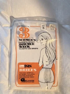 Grants Isis Double Back Elastic Leg Vintage Women Briefs New In Pack Of 3 Wte S5 - Picture 1 of 3