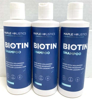 3 champú de romero y biotina para adelgazar el cabello champú voluminizador vegano 8 fl oz Foto 1 de 4