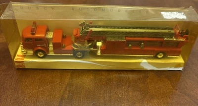 busch automelle Fire Truck Hook Ladder 46004 HO Scale Lafrance Germany New - Image 1 of 4