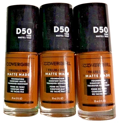 Covergirl Trublend Matte Made Liquid Foundation D-50 Deep Golden 12-hr (3pcs) - Image 1 of 4