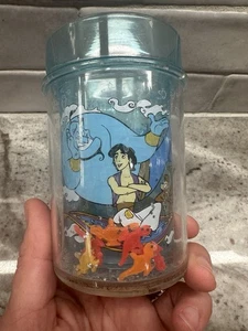 Disney Aladdin Vintage 90’s Plastic Glitter Shaker Cup Double Walled SELANDIA - Picture 1 of 7