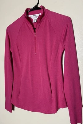 Tommy Bahama Womens sz XS raspberries Pink Golf Tennis 1/2 Zip Pullover 16"x23" - Image 1 of 4