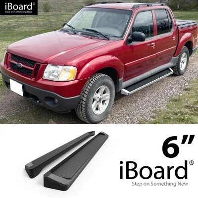 Running Board Side Bar 6in Aluminum Black Fit Ford Explorer Sport Trac 01-06 - Image 1 of 4
